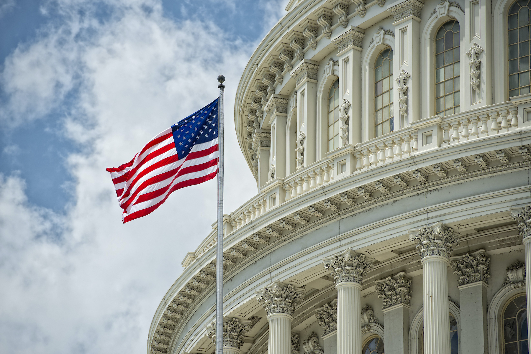 Capitol Building with US Flag